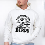Easily Distracted By Birds Tree Design - Birds Unisex Crewneck T-Shirt Sweatshirt Hoodie