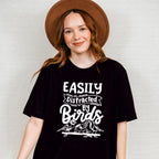 Easily Distracted By Birds Three Birds Design - Birds Unisex Crewneck T-Shirt Sweatshirt Hoodie