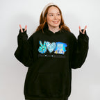 Peace Love Hanukkah Design - Hanukka Unisex Crewneck T-Shirt Sweatshirt Hoodie