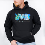 Peace Love Hanukkah Design - Hanukka Unisex Crewneck T-Shirt Sweatshirt Hoodie