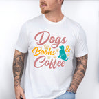Dogs Books And Coffee - Dogs Unisex Crewneck T-Shirt Sweatshirt Hoodie