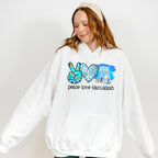 Peace Love Hanukkah Design - Hanukka Unisex Crewneck T-Shirt Sweatshirt Hoodie