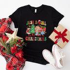 Just a Girl Christmas Doodles - Christmas Unisex Crewneck T-Shirt Sweatshirt Hoodie