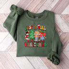 Just a Girl Christmas Doodles - Christmas Unisex Crewneck T-Shirt Sweatshirt Hoodie