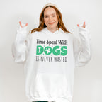 Time Spent With Dogs Is Never Wasted Paw Design - Dogs Unisex Crewneck T-Shirt Sweatshirt Hoodie