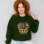 Bull Sunflower Design - Farm Animals Unisex Crewneck T-Shirt Sweatshirt Hoodie