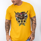 Bull Sunflower Design - Farm Animals Unisex Crewneck T-Shirt Sweatshirt Hoodie