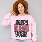 Happy New Year Glitter Design - New Years Unisex Crewneck T-Shirt Sweatshirt Hoodie