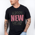 Happy New Year Glitter Design - New Years Unisex Crewneck T-Shirt Sweatshirt Hoodie