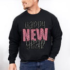 Happy New Year Glitter Design - New Years Unisex Crewneck T-Shirt Sweatshirt Hoodie