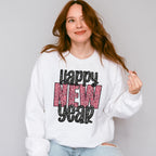 Happy New Year Glitter Design - New Years Unisex Crewneck T-Shirt Sweatshirt Hoodie