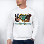Peace Love Country - Farm Animals Unisex Crewneck T-Shirt Sweatshirt Hoodie