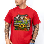 Farm Life Truck Design - Farm Animals Unisex Crewneck T-Shirt Sweatshirt Hoodie