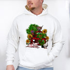 Farm Animals Truck And Flower Design - Farm Animals Unisex Crewneck T-Shirt Sweatshirt Hoodie