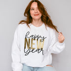 Happy New Year Golden Design - New Years Unisex Crewneck T-Shirt Sweatshirt Hoodie