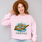 Colorful Tennessee State Design - States & Cities Unisex Crewneck T-Shirt Sweatshirt Hoodie