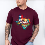 Colorful Texas State Design - States & Cities Unisex Crewneck T-Shirt Sweatshirt Hoodie