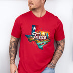 Colorful Texas State Design - States & Cities Unisex Crewneck T-Shirt Sweatshirt Hoodie
