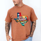 Colorful Texas State Design - States & Cities Unisex Crewneck T-Shirt Sweatshirt Hoodie