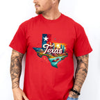 Colorful Texas State Design - States & Cities Unisex Crewneck T-Shirt Sweatshirt Hoodie