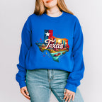 Colorful Texas State Design - States & Cities Unisex Crewneck T-Shirt Sweatshirt Hoodie
