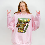 Colorful Vermont State Design - States & Cities Unisex Crewneck T-Shirt Sweatshirt Hoodie