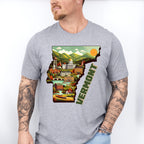 Colorful Vermont State Design - States & Cities Unisex Crewneck T-Shirt Sweatshirt Hoodie