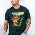 Colorful Vermont State Design - States & Cities Unisex Crewneck T-Shirt Sweatshirt Hoodie