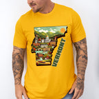 Colorful Vermont State Design - States & Cities Unisex Crewneck T-Shirt Sweatshirt Hoodie