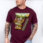Colorful Vermont State Design - States & Cities Unisex Crewneck T-Shirt Sweatshirt Hoodie