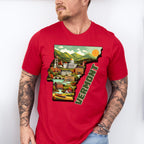 Colorful Vermont State Design - States & Cities Unisex Crewneck T-Shirt Sweatshirt Hoodie