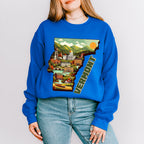 Colorful Vermont State Design - States & Cities Unisex Crewneck T-Shirt Sweatshirt Hoodie