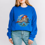 Colorful Virginia State Design - States & Cities Unisex Crewneck T-Shirt Sweatshirt Hoodie