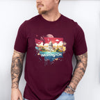 Colorful Washington State Design - States & Cities Unisex Crewneck T-Shirt Sweatshirt Hoodie