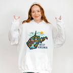 Colorful West Virginia State Design - States & Cities Unisex Crewneck T-Shirt Sweatshirt Hoodie