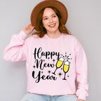 Happy New Year Raising Toast Design - New Years Unisex Crewneck T-Shirt Sweatshirt Hoodie