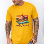 Colorful Wyoming State Design - States & Cities Unisex Crewneck T-Shirt Sweatshirt Hoodie