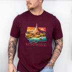 Colorful Wyoming State Design - States & Cities Unisex Crewneck T-Shirt Sweatshirt Hoodie