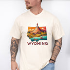 Colorful Wyoming State Design - States & Cities Unisex Crewneck T-Shirt Sweatshirt Hoodie