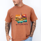 Colorful Wyoming State Design - States & Cities Unisex Crewneck T-Shirt Sweatshirt Hoodie