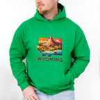 Colorful Wyoming State Design - States & Cities Unisex Crewneck T-Shirt Sweatshirt Hoodie