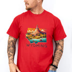 Colorful Wyoming State Design - States & Cities Unisex Crewneck T-Shirt Sweatshirt Hoodie