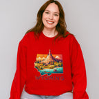 Colorful Wyoming State Design - States & Cities Unisex Crewneck T-Shirt Sweatshirt Hoodie