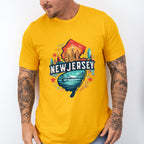 Colorful New Jersey State Design - States & Cities Unisex Crewneck T-Shirt Sweatshirt Hoodie