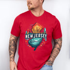 Colorful New Jersey State Design - States & Cities Unisex Crewneck T-Shirt Sweatshirt Hoodie