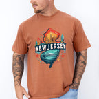 Colorful New Jersey State Design - States & Cities Unisex Crewneck T-Shirt Sweatshirt Hoodie
