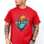 Colorful New Jersey State Design - States & Cities Unisex Crewneck T-Shirt Sweatshirt Hoodie