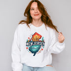 Colorful New Jersey State Design - States & Cities Unisex Crewneck T-Shirt Sweatshirt Hoodie