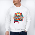 Colorful New Mexico State Design - States & Cities Unisex Crewneck T-Shirt Sweatshirt Hoodie
