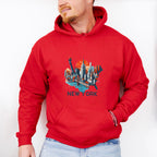 Colorful New York State Design - States & Cities Unisex Crewneck T-Shirt Sweatshirt Hoodie